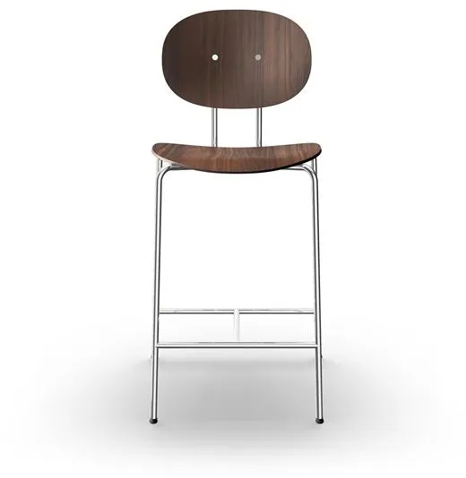 Sibast Furniture Piet Hein Barstol Krom Valnöt