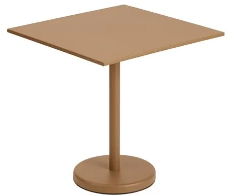 Muuto Linear Steel Café Trädgårdsbord Bränt Orange 70 X 70 cm