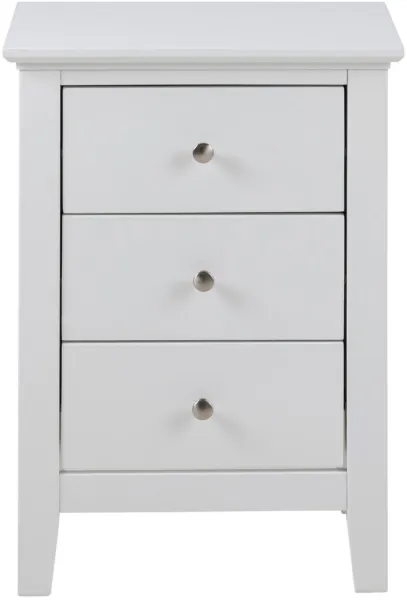 ACT NORDIC Linnea nattduksbord, 3 lådor - vit MDF (45x34)