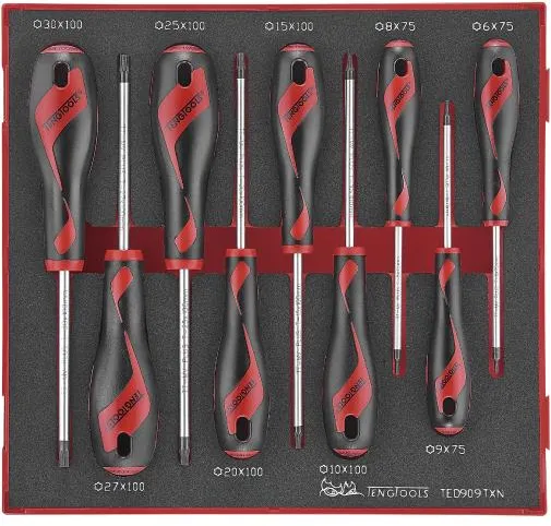 Teng Tools skruvmejselset Torx TED906TXN med 9 delar