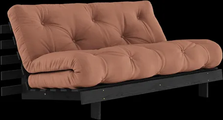 Karup Design Roots Bäddsoffa Roots med Madrass 160x200 Clay Brown/Svartlackerad