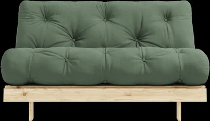 Karup Design Roots Bäddsoffa med Madrass 140x200 756 Olivgrön/Furu
