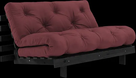 Karup Design Roots Bäddsoffa Roots med Madrass 140x200 Bordeaux/Svartlackerad