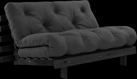 Karup Design Roots Bäddsoffa Roots med Madrass 140x200 Mörkgrå/Svartlackerad