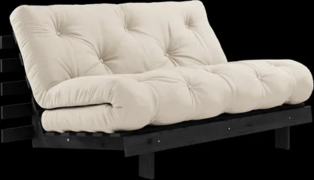 Karup Design Roots Bäddsoffa med Madrass 140x200 747 Beige/Svart Furu