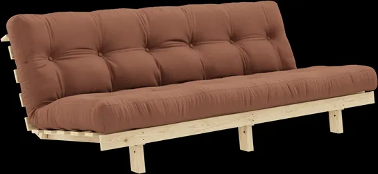 Karup Design Lean Bäddsoffa med Alpha-madrass 130x200 Clay Brown/Raw