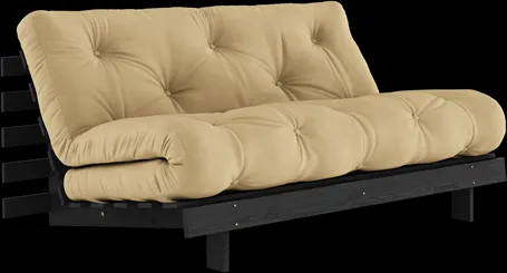Karup Design Roots Bäddsoffa Roots med Madrass 160x200 Wheat Beige/Svartlackad